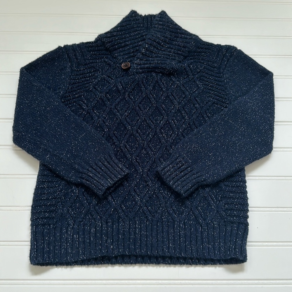 Cat & Jack Navy Collared Sweater Boys 4T